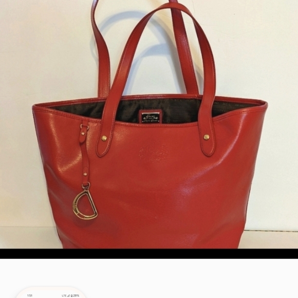 Ralph Lauren Red Bennington Bag - Picture 2 of 5